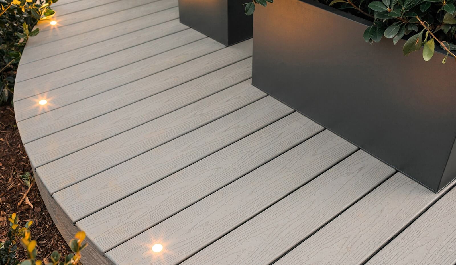 Deck close-up with lights