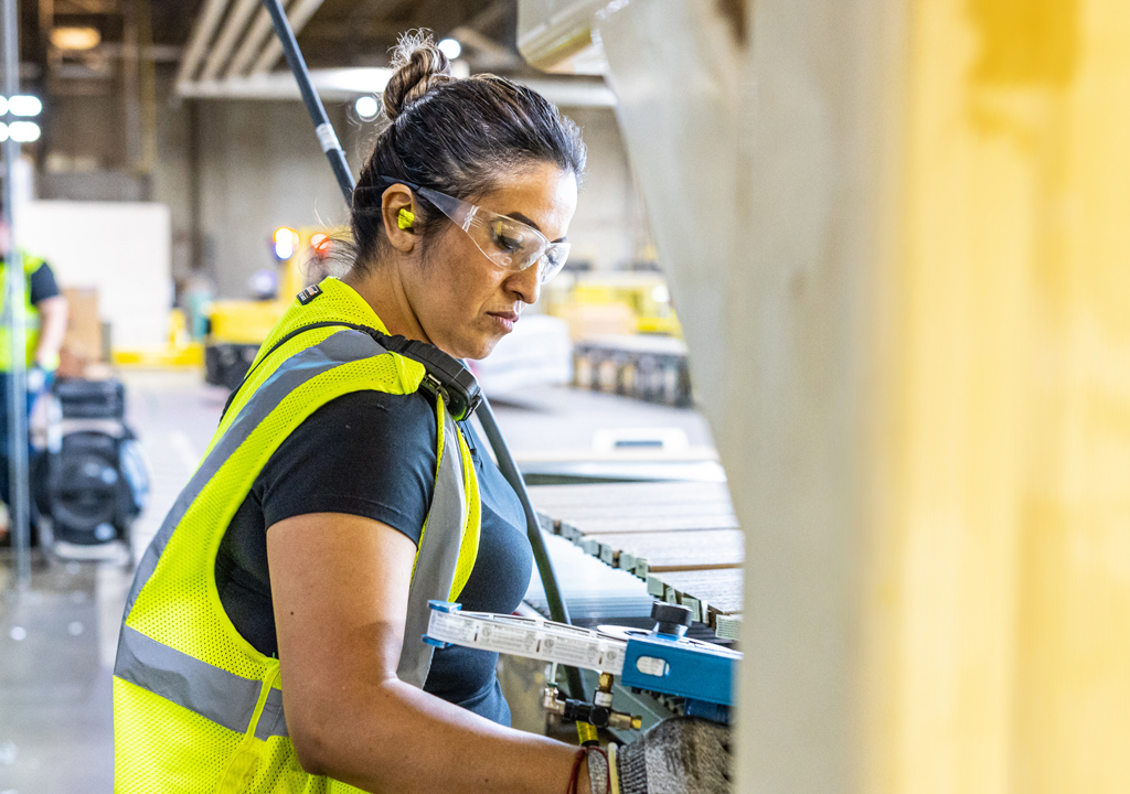 Person working with machinery